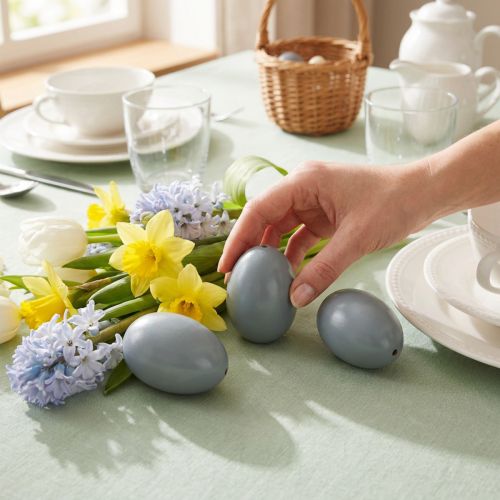 Artikel Gänseeier Grau Ausgeblasene Dekorationsartikel 8–9 cm Ø 5,5–6 cm 10 Stück
