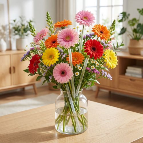 Artikel Transparente Gerbera Schrumpfschläuche 13mm x 20cm, 1000 Stück, Kunststoff