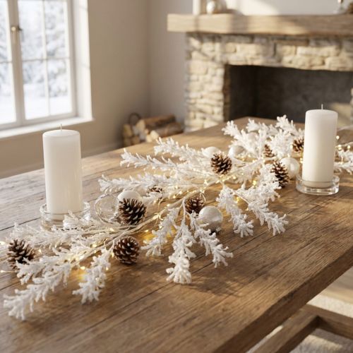 Artikel Künstlicher Winterzweig 124 cm Weiss mit Frost-Effekt