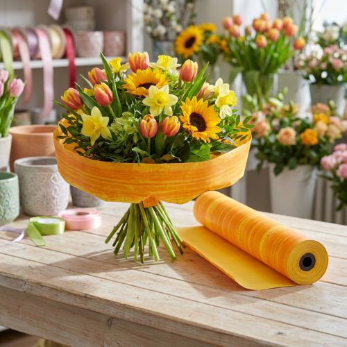 Manschettenpapier 25cm 100m Gelb/Orange | Floristik24.ch
