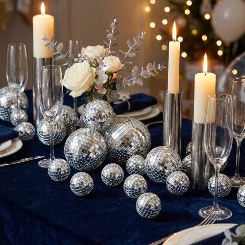 Artikel Deko-Spiegelkugeln Silber aus Glas 2-4 cm 50 Stück