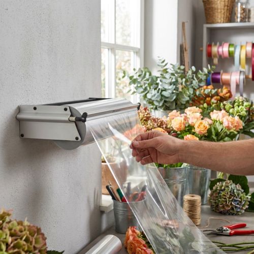 Wandabroller aus Metall mit Abreissschiene für Papier und Folien, 75 cm | Floristik24.ch