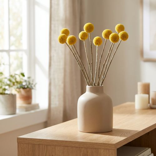 Craspedia Trockenblumen Gelb 70cm Deko 10 St | Floristik24.ch