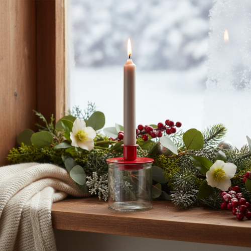 Glaswindlicht rund klares Glas Teelichthalter 8 cm 3er-Set | Floristik24.ch