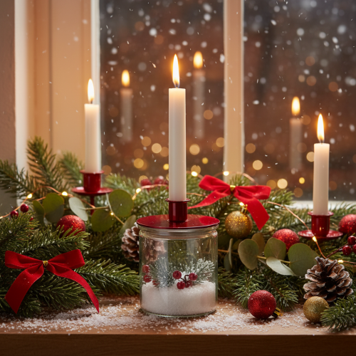 Rundes Windlicht aus klarem Glas 12 cm im 2er-Set | Floristik24.ch