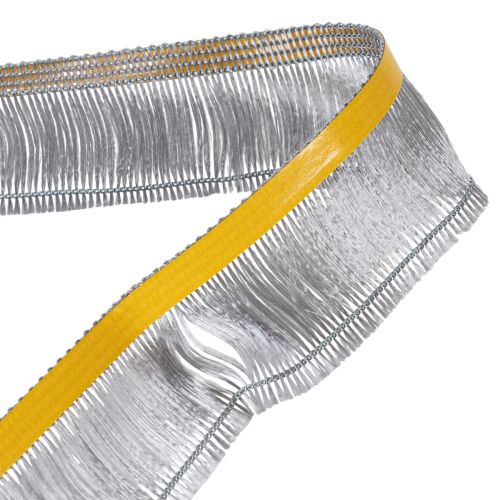 Selbstklebendes Haarfransenband Acetat-Viskose Silber 25m x 40mm | Floristik24.ch
