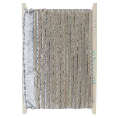 Selbstklebendes Haarfransenband Acetat-Viskose Silber 25m x 40mm | Floristik24.ch
