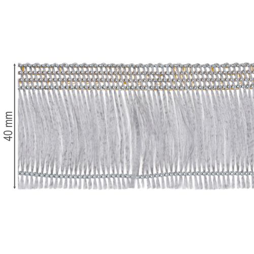 Artikel Selbstklebendes Haarfransenband Acetat-Viskose Silber 25m x 40mm