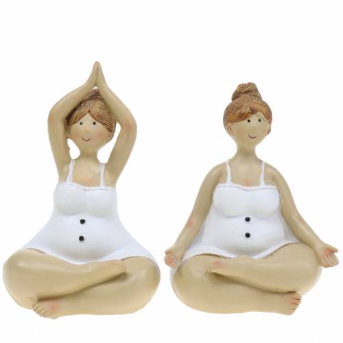 Sonderpreis Lagerräumung Dekofigur Yoga Frau sitzend H26cm Antik-Optik 