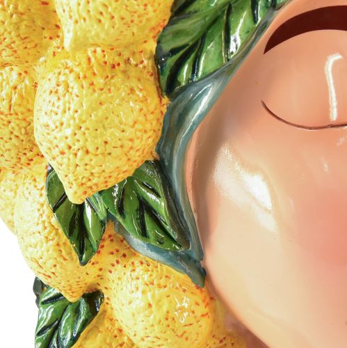 Floristik24 Frauenbüste Pflanztopf Zitronen Deko Mediterran H29cm