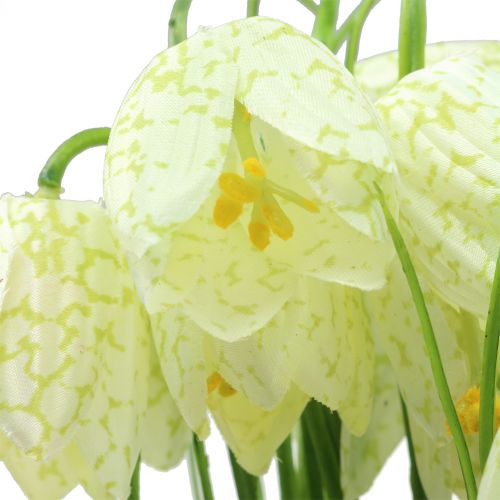 Floristik24 Schachbrettblumen Fritillaria künstlich Weiß, Grün 40cm 12 St