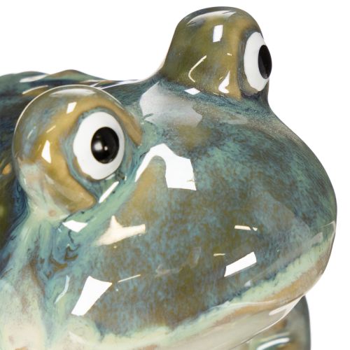Artikel Frosch Figur Sommerdeko aus Keramik für Wohnung und Balkon 12cm 3St