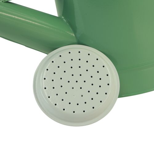 Artikel Metal Deko Gießkanne Retro Pastellgrün mit weißen Akzenten Garten Balkon Innenbereich 52,5x15x30cm