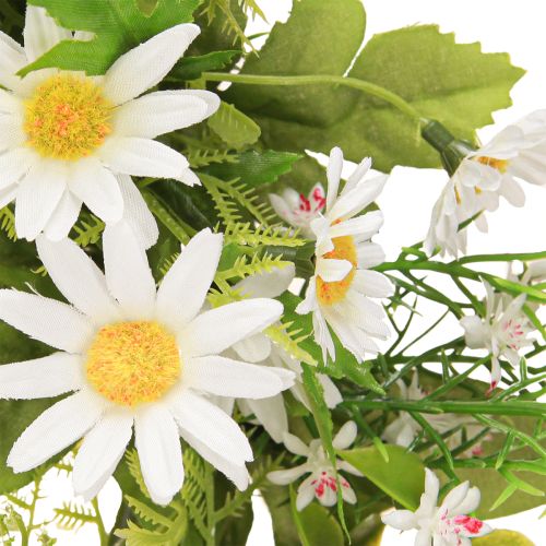 Artikel Gänseblümchen Kranz Weiß Grün Künstlich Ø28cm H9cm