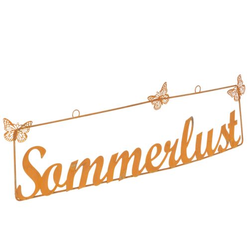 Gartendeko-Hänger aus Metall „Sommerlust“ mit Schmetterlingen, Edelrost, 54,5 x 14 cm online kaufen | Floristik24.ch