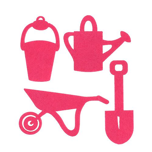Gartengeräte Filz Pink 24 St