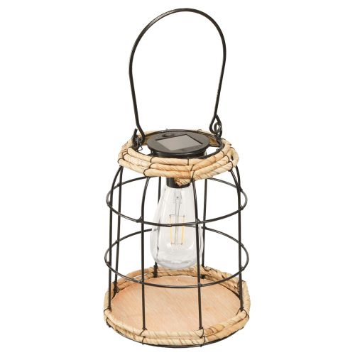 Gartenlaterne Solar Gartenlampe Metall Schwarz Ø17cm