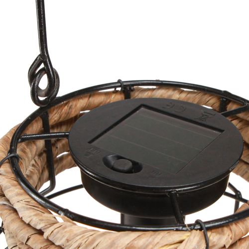 Artikel Gartenleuchte Solar Metall Schwarz Natur Ø18cm H29cm