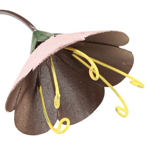 Artikel Gartenstecker Blume Metallblumen Gelb Rosa Weiß 49cm 3 St