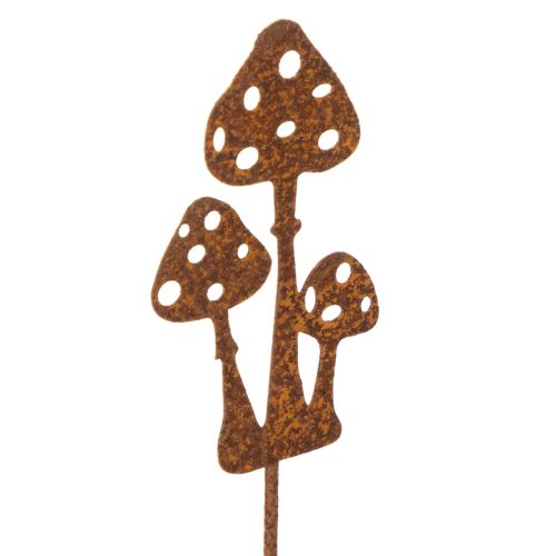 Artikel Gartenstecker Metall Fliegenpilz 10cm Rostoptik 6er-Set Aussenbereich