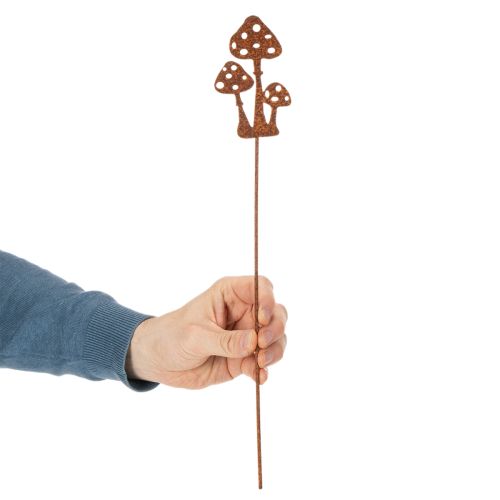 Artikel Gartenstecker Metall Fliegenpilz 10cm Rostoptik 6er-Set Aussenbereich