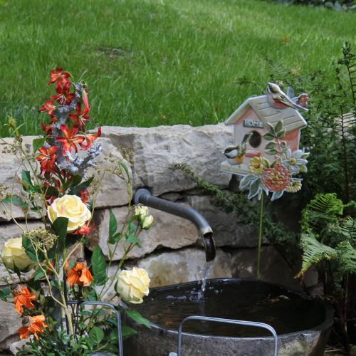 Artikel Gartenstecker Metall Vögel, Pflanzenstecker Vogelhaus Deko 76,5cm