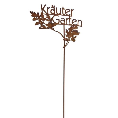 Gartenstecker Rost Kräuter Garten Beetstecker 14x17cm 4St