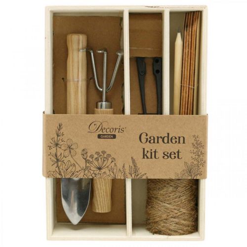 Gartenwerkzeug-Set, Grundausstattung Kleingeräte in Box 22×15×5,5cm