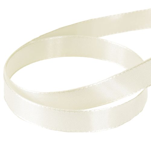 Floristik24 Geschenk- und Dekorationsband Taftband Creme 15mm 50m