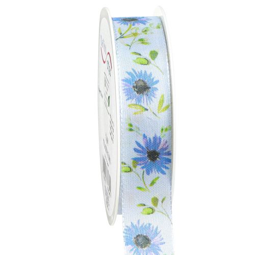 Artikel Geschenkband Band Kornblumen Seidenband Blau 25mm 18m