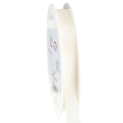 Geschenkband Dekoband Taftband Creme 15mm 50m