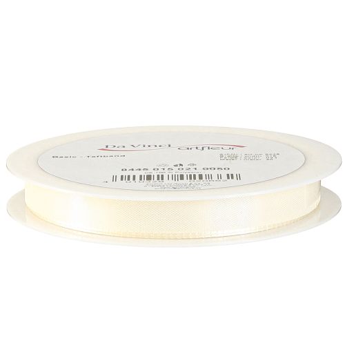 Artikel Geschenkband Dekoband Taftband Creme 15mm 50m
