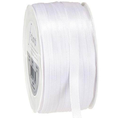 Artikel Geschenkband Dekorationsband Satinband Weiß 6mm 50m