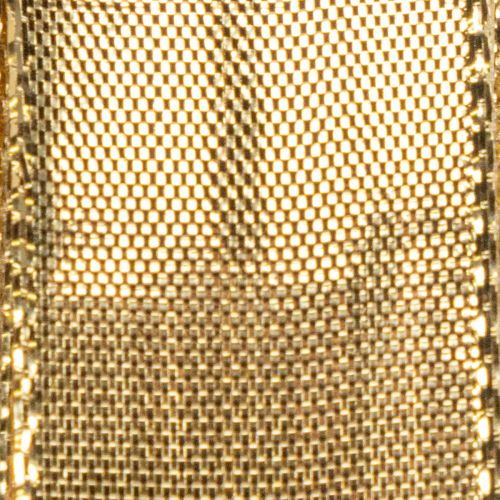Geschenkband mit Drahtkante 25mm x 25m Gold Polyester Polyamid | Floristik24.ch