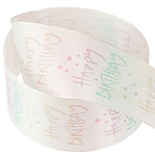 Artikel Geschenkband Happy Birthday Geburtstagsdeko 40mm 15m