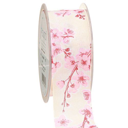Geschenkband Kirschblüten Stoffband Hanami 40mm 20m
