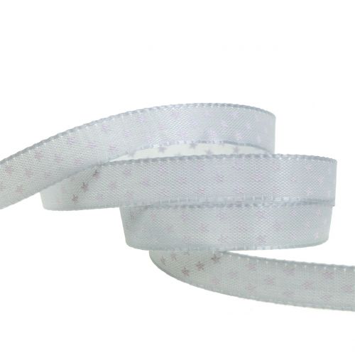 Floristik24 Geschenkband Grau 10mm 25m