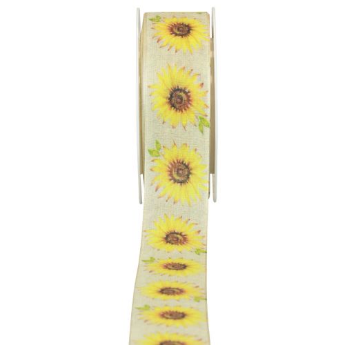 Geschenkband Sonnenblumen Gelb Schleifenband 40mm 15m