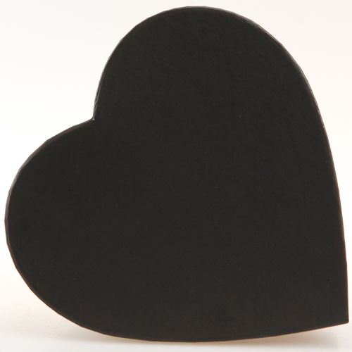 Floristik24 Geschenkbox Herz Schwarz Papier Box 18×18cm H10cm 2St