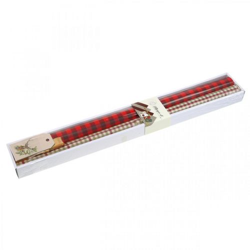 Artikel Geschenkpapier Weihnachten Rot, Weiß 4 Bögen im Set 50×70cm