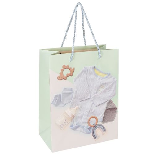 Artikel Geschenktasche Baby Junge Ideal für Babygeschenke zur Geburt 23cm 2St