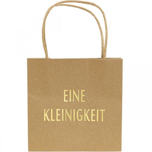 Artikel Geschenktüten „Eine Kleinigkeit“ Beige Papiertüten 16x8cm 6 St