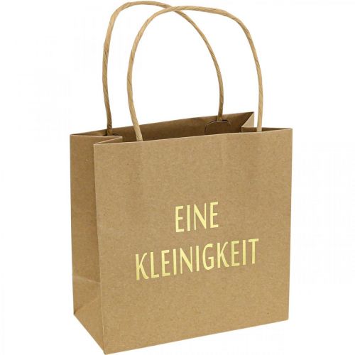 Floristik24 Geschenktüten „Eine Kleinigkeit“ Beige Papiertüten 16x8cm 6 St