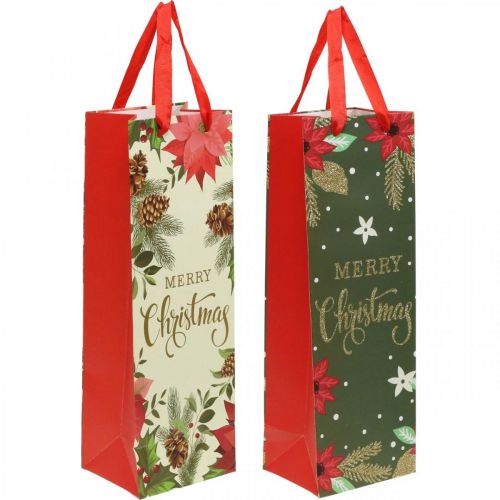 Floristik24 Geschenktüten Weihnachten Geschenktasche Merry Christmas 12×36cm 2St