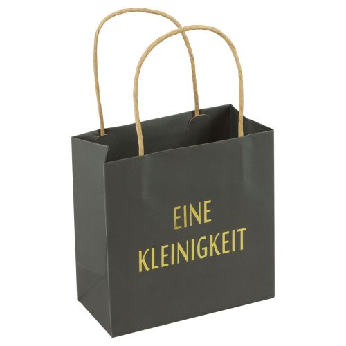Floristik24 Geschenktüten Grau „Eine Kleinigkeit“ Papier 16×8×16cm 9St