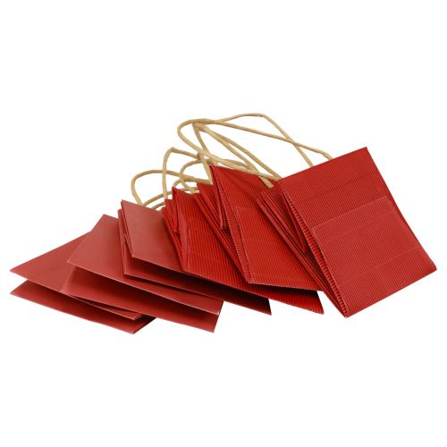 Artikel Geschenktüten Papiertüten mit Henkel Rot 12×12×12cm 6St