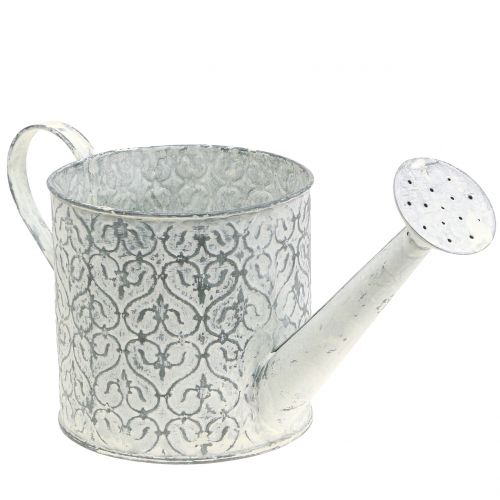 Pflanzgefäß Gießkanne verzinkt Crème gewaschen Ø13cm H13cm