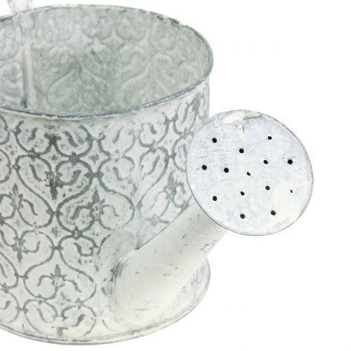 Pflanzgefäß Gießkanne verzinkt Crème gewaschen Ø13cm H13cm | Floristik24.ch