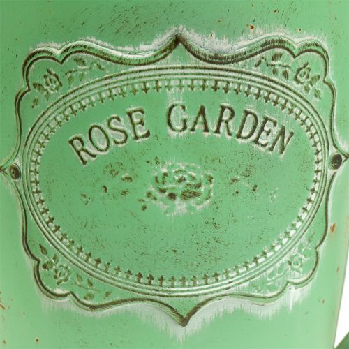 Floristik24 Deko Gießkanne Antik Optik Grün Ø19cm H30cm