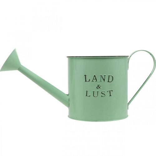 Floristik24 Deko Gießkanne Metall Mint Vintage Pflanzkübel 42x17x19cm